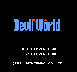 Devil World (Japan) Title Screen